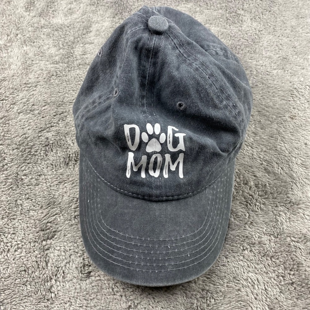 Dog Mom Stone Washed Style Hat Cap  Adjustable Womens